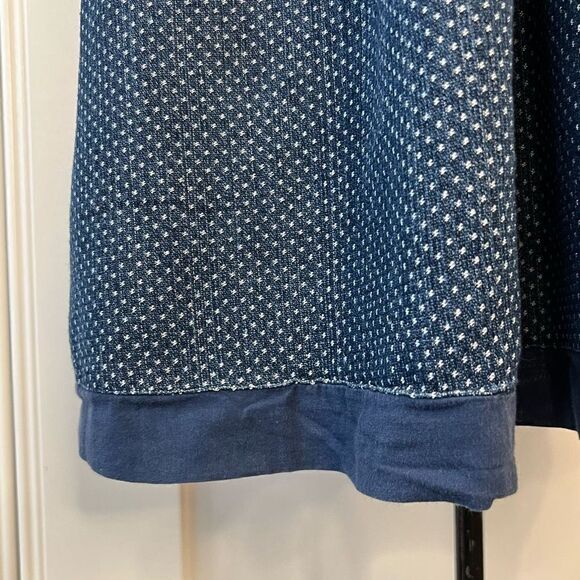 Nina Women’s Small Blue White Plunge Criss Cross Open Back Midi Dress - Picture 6 of 14